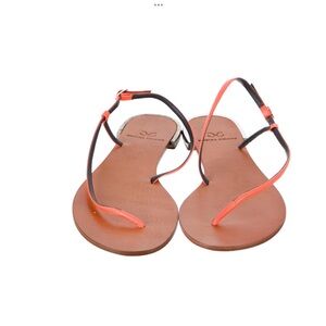Monika Chiang Orange and Black Sandals